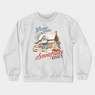 Winter Wishes and Snowflake Kisses Crewneck Sweatshirt